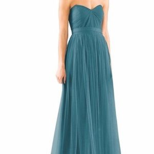 Jenny Yoo bridesmaid dress vintage teal